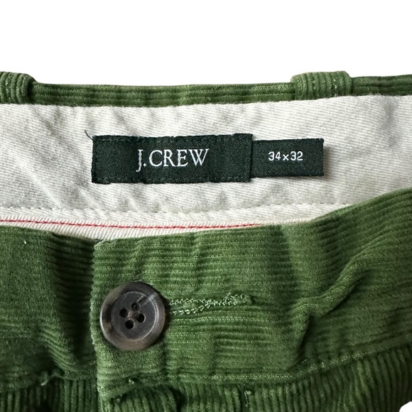 J. Crew Vintage Green Corduroy Pants Embroidered Saint Bernard Dogs Size 34 x 32 - Picture 4 of 12